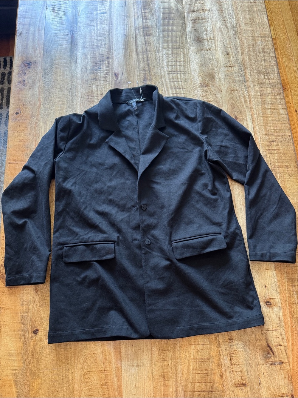Eileen Fisher Black Casual Blazer Jacket Ponte Knit SMALL NEW NO TAGS